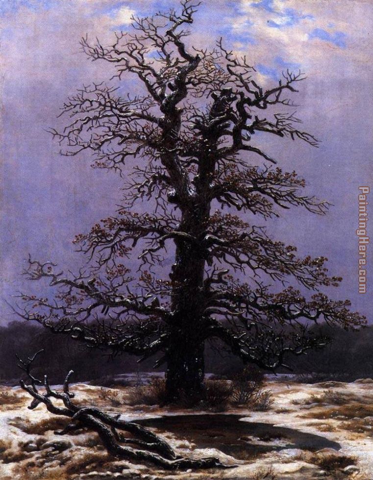 Oak in the Snow painting - Caspar David Friedrich Oak in the Snow art painting